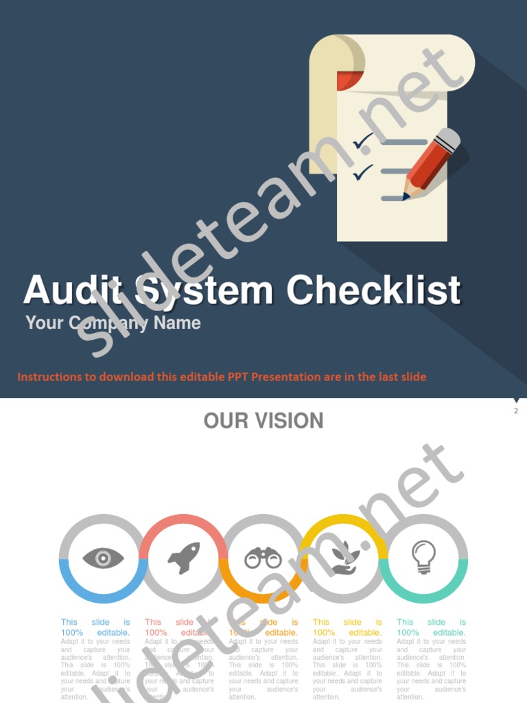 Audit of Business Systems With Checklist Powerpoint Presentation Slides ...