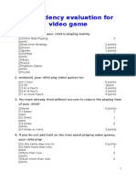 Questionnaire Dependance Aux Jeux Videos