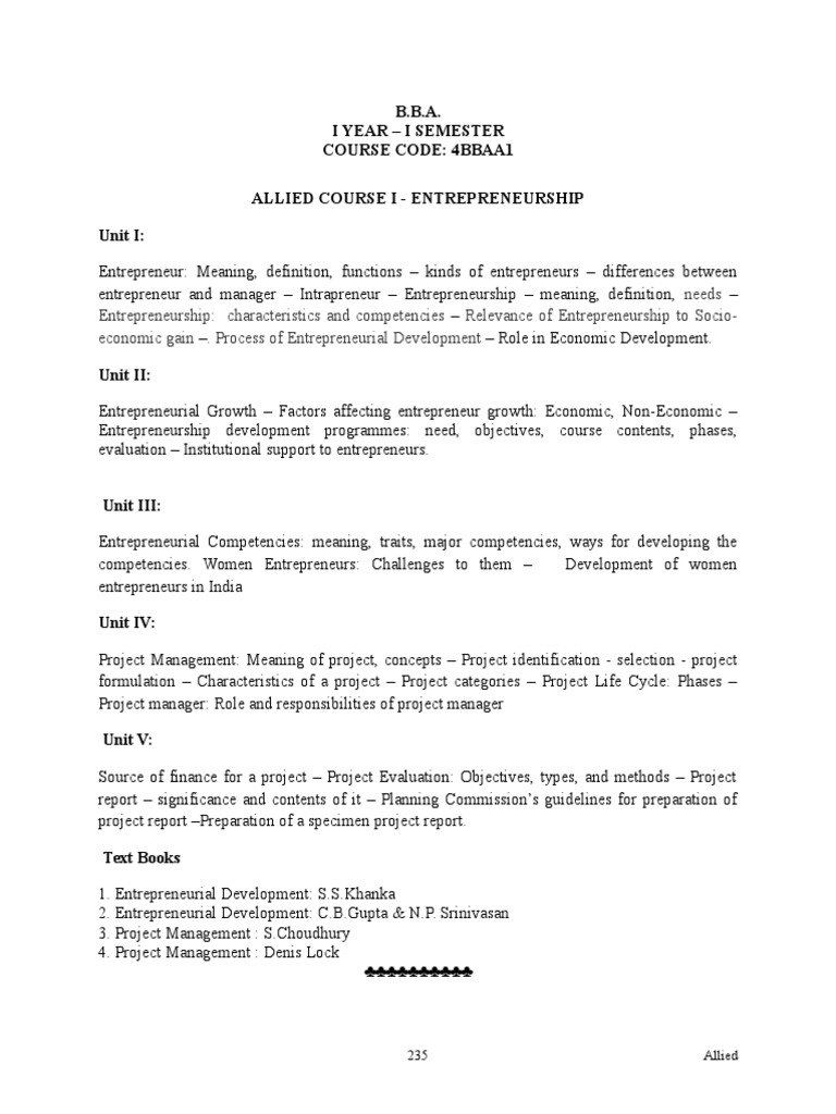 9 B B A Allied Pdf Banks Entrepreneurship