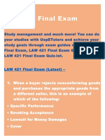 LAW 421 Final Exam Answers at UOP E Tutors