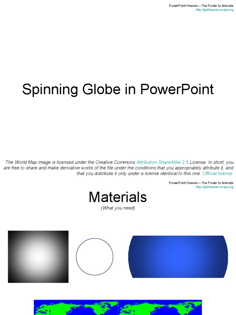 Create a Spinning Globe in PowerPoint | PDF