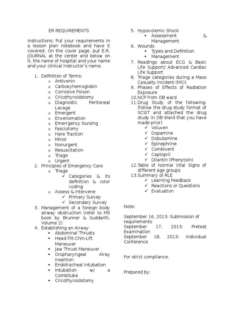 Er Requirements | PDF | Self-Improvement | Wellness