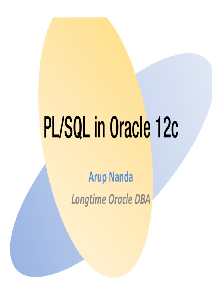PLSQL in 12c PDF | PDF | Pl/Sql | Sql