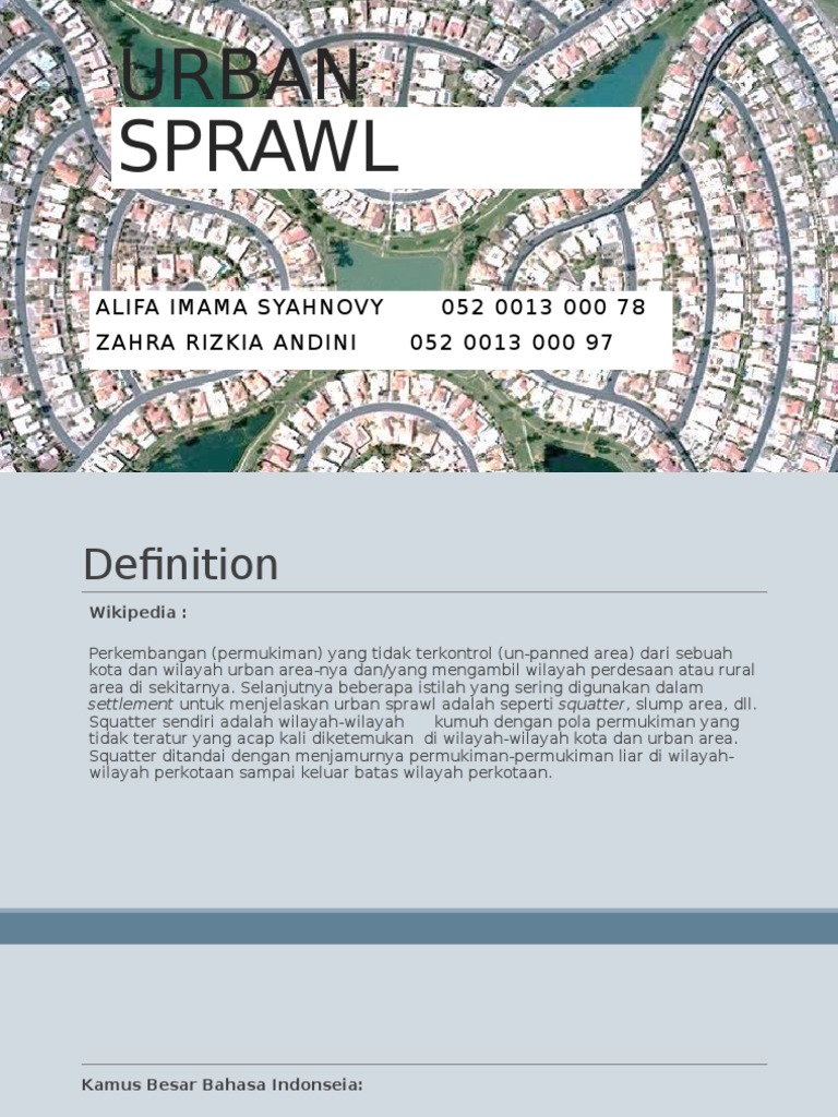 Urban Sprawl | PDF