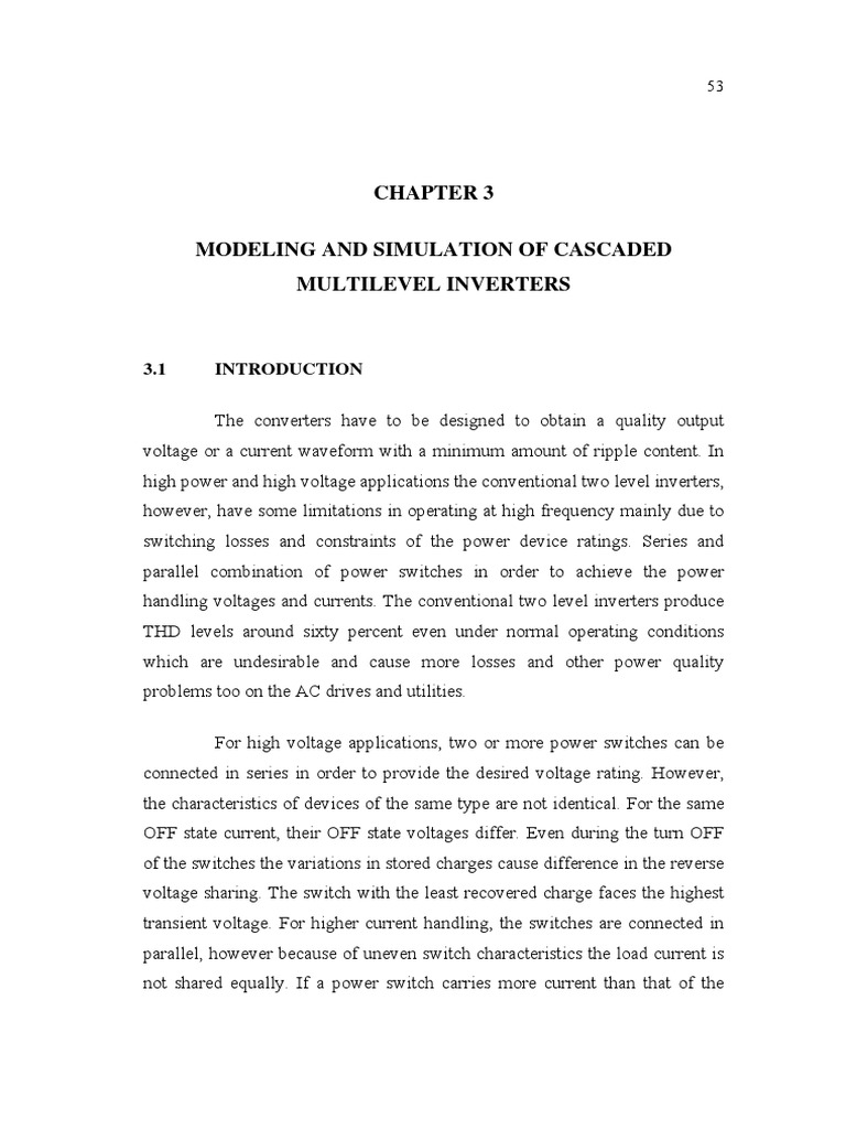 Cascaded Multilevel Inverter Modeling | PDF | Power Inverter | Direct ...