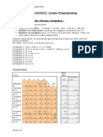 Linear Programming Solves Winter Gloves Assignment