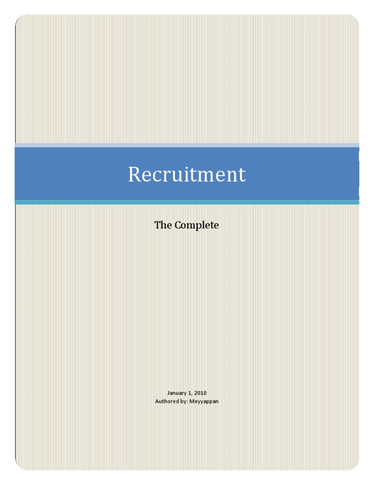 Recruitment Process and Strategies Guide | PDF | Recruitment | Employment