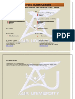 Sample Test Guidelines