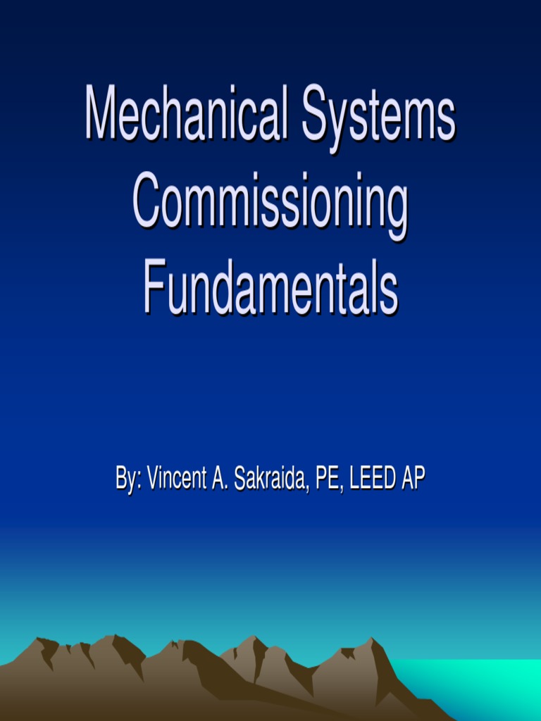 Mechanical Systems Commissioning Fundamentals PDF | PDF | Duct (Flow ...