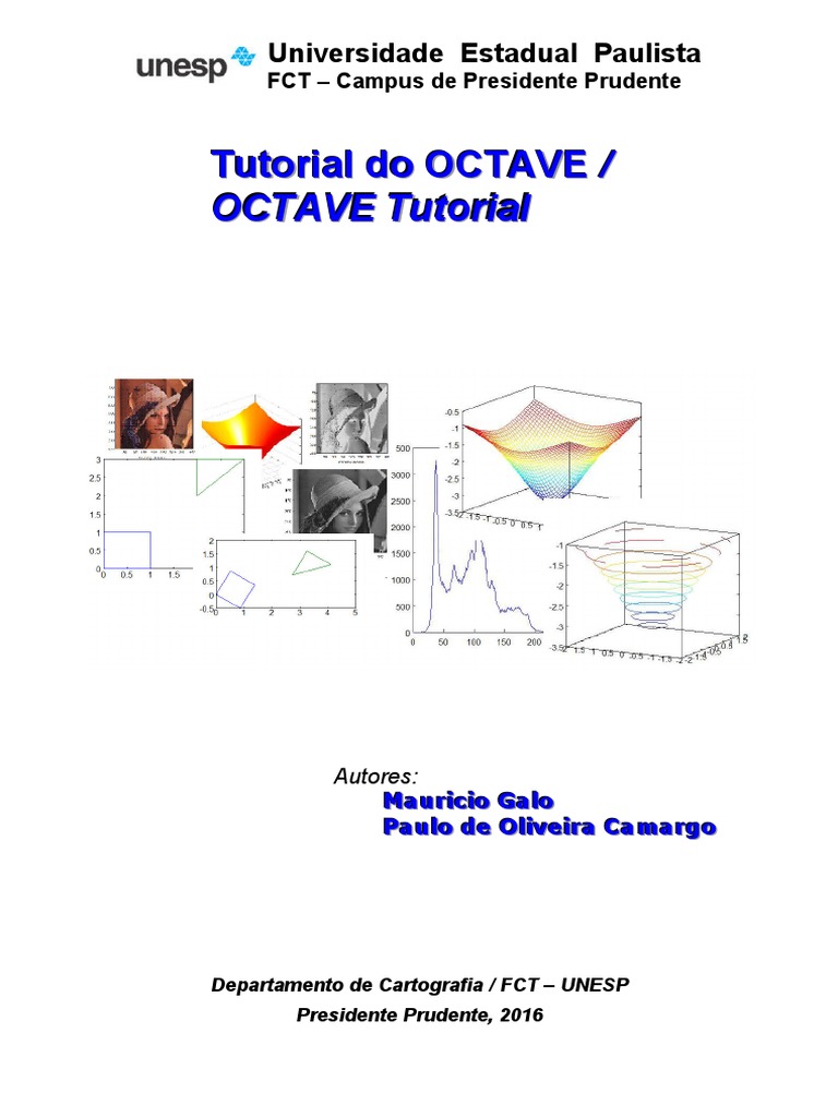 2016 Octave Tutorial Unesp | PDF | Matriz (Matemática) | Logaritmo