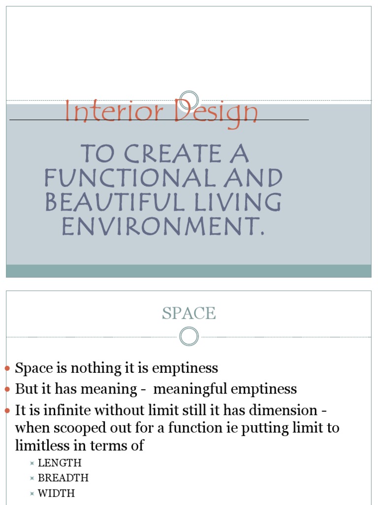 Interior Design - Quantity of Space | PDF | Dimension | Quantity