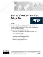 Cisco SIP IP Phone 7960 Version 2.1 Release Note: June, 2001