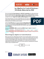 Block Diagram Algebra in Control Systems - GATE Study Material in PDF