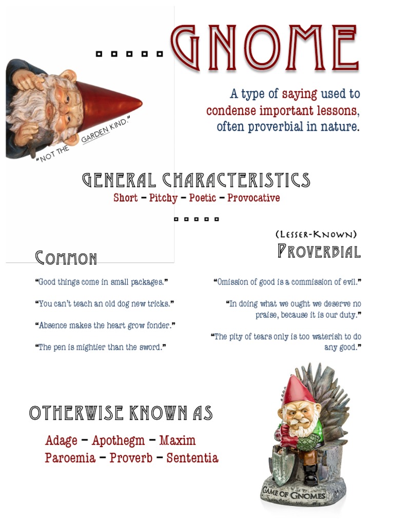 Gnome General Characteristics Pdf 