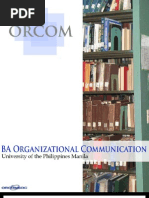 Download BA Organizational Communication - Freshman Primer 2010 by Organizational Communication Society SN33278747 doc pdf
