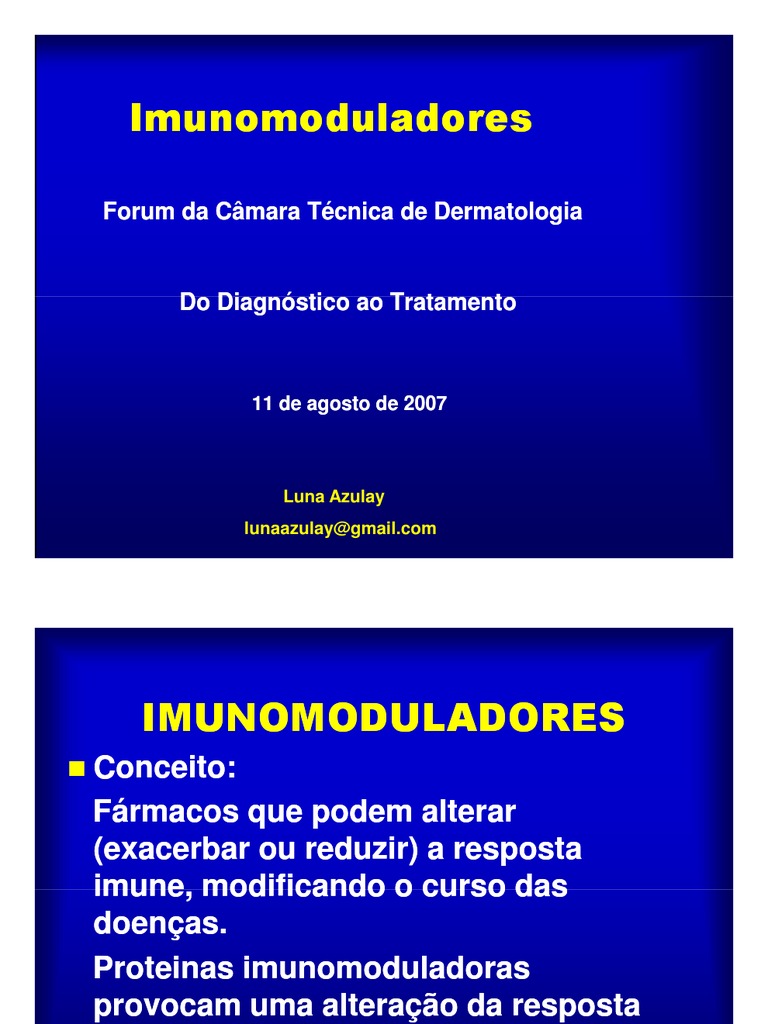 Imunomoduladores | PDF | Psoríase | Ciências da Saúde