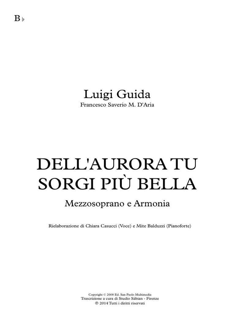 Dell'aurora Tu Sorgi Più Bella Testo Pdf