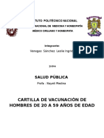 Cartilla de Vacunacion en Hombres de 20a 60