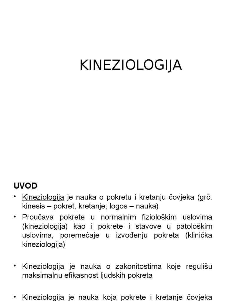 Kineziologija 1. | PDF
