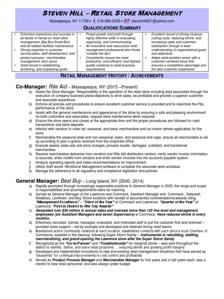 Retail Store Management Expertise | PDF | Retail | Employment