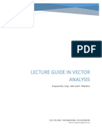 Lecture Guide in Vector Analysis