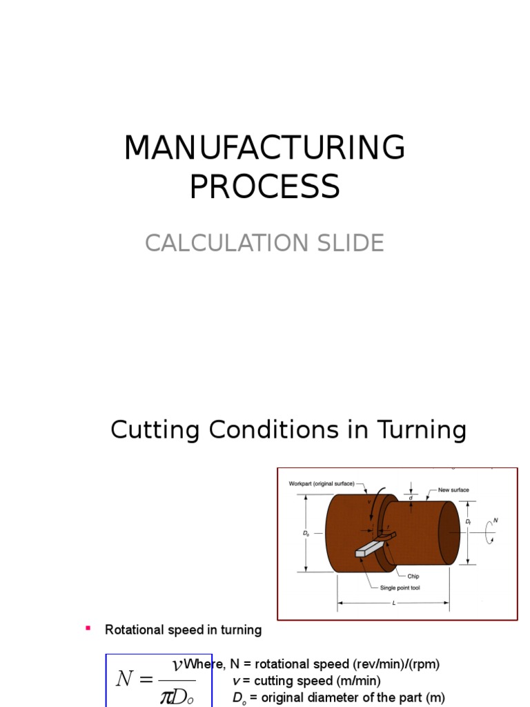 Calculation Manufacturing Process PDF Casting (Metalworking