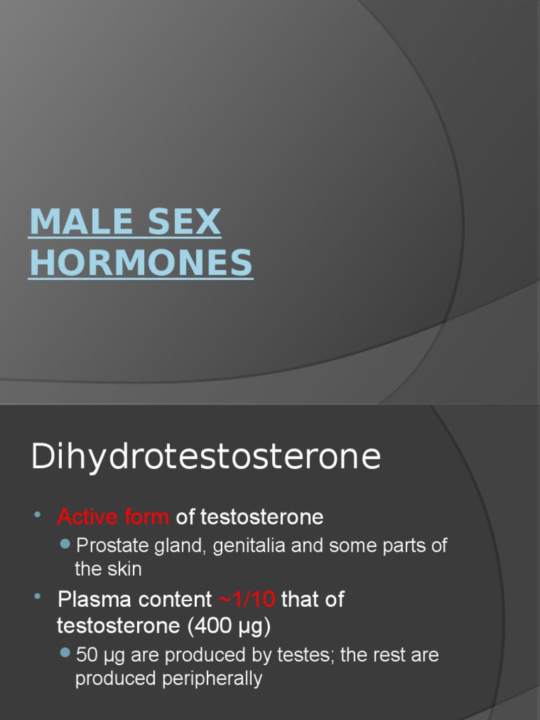 Male and Female Sex Hormones Estrogen Testosterone