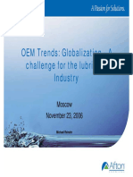 OEM Trends: Globalization - A Challenge For The Lubricant Industry