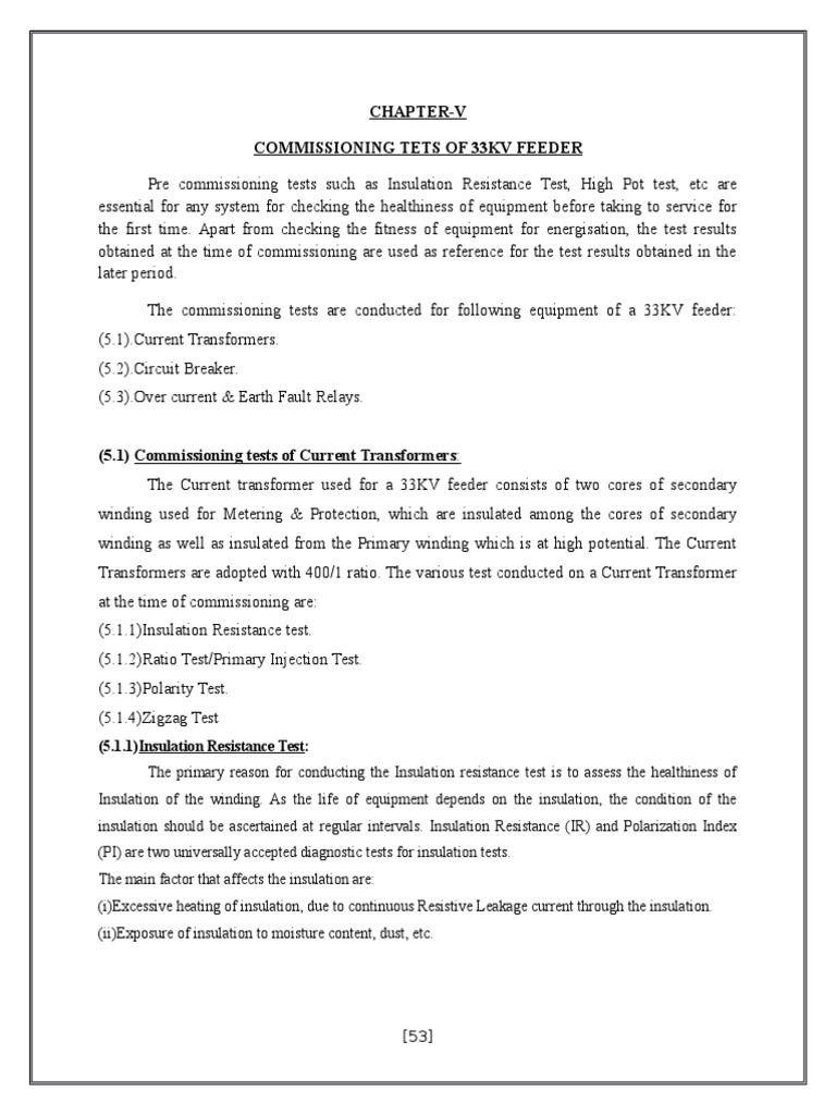Issoning of 33KV Feeders. | PDF | Transformer | Capacitor