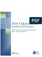 Top 3 Questions:: Vendor Management