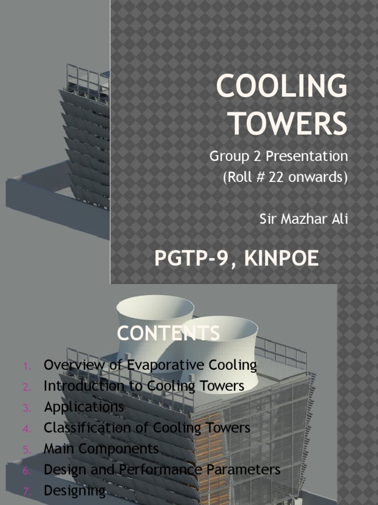 Cooling Tower PDF Air Conditioning Refrigeration