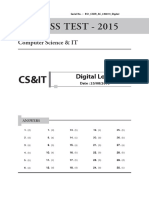 Class Test - 2015: Cs&It