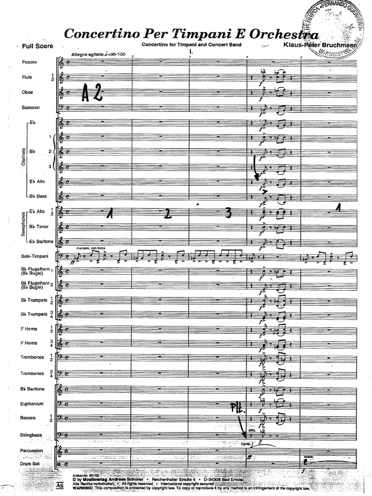Concertino Per Timpani E Orchestra Klaus Peter Bruchmann PDF