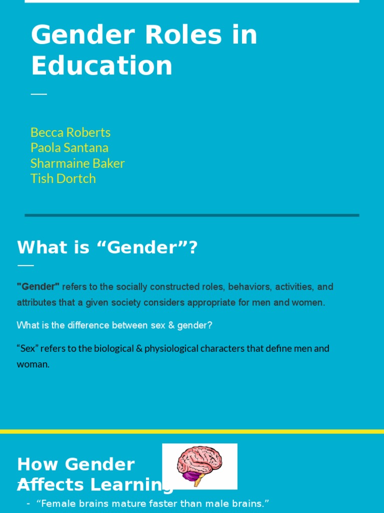 Gender Roles Impacting Education | PDF
