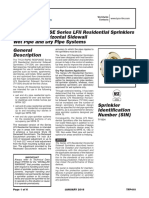 RAPID RESPONSE Series LFII Residential Sprinklers 4.2 K-Factor Horizontal Sidewall Wet Pipe and Dry Pipe Systems General Description