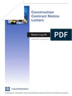 Long Intl Construction Contract Notice Letters PDF