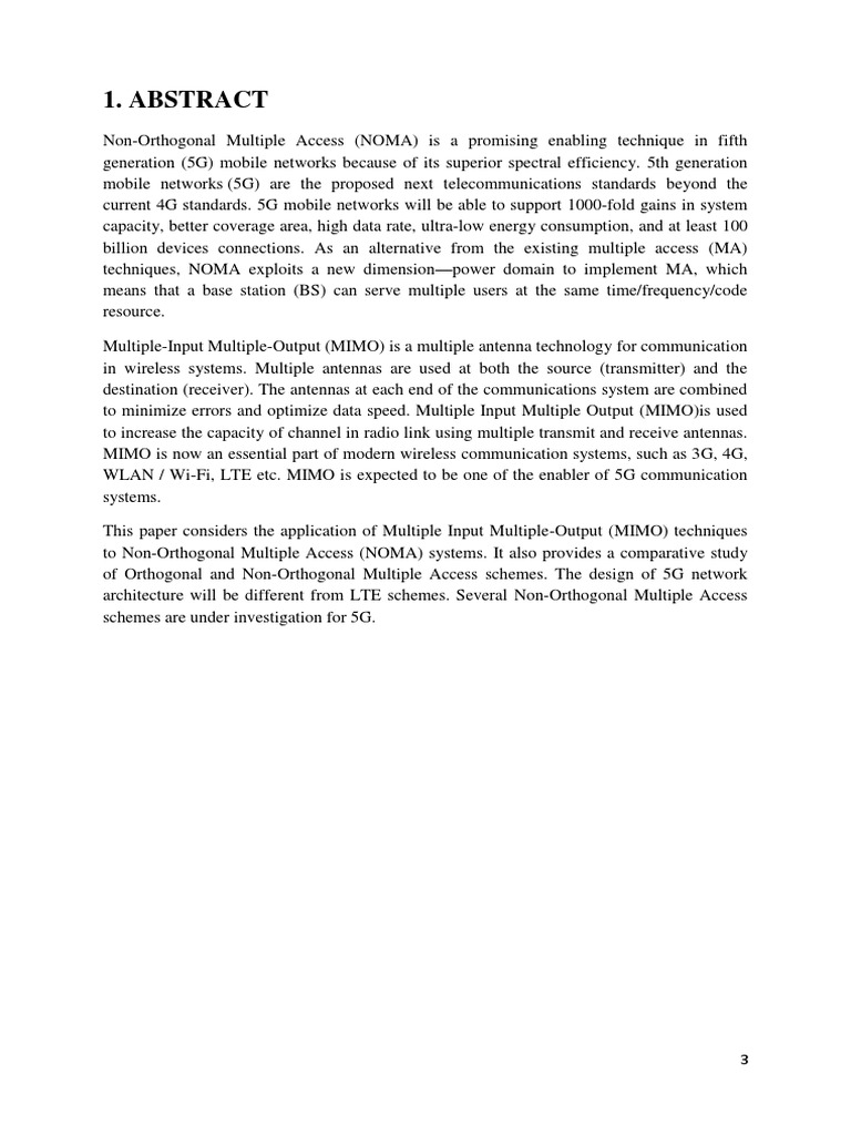 NOMA and MIMO in 5G Networks | PDF | Mimo | Orthogonal Frequency ...