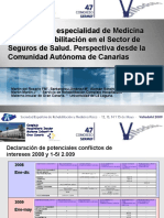 Análisis de La Especialidad de Medicina Física y Rehabilitación en El Sector de Seguros de Salud. Perspectiva Desde La Comunidad Autónoma de Canarias