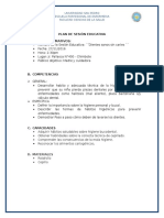 Plan de Sesion Educativa Higiene Bucal