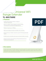 TL-WA750RE V1 Datasheet