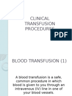 Clinical Transfusion Procedures