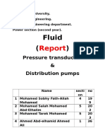 Fluid : Pressure Transducers & Distribution Pumps