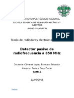 Detector Pasivo de Radiofrecuencia A 850 MHZ