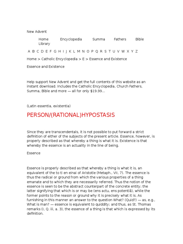 essence of a person definition
