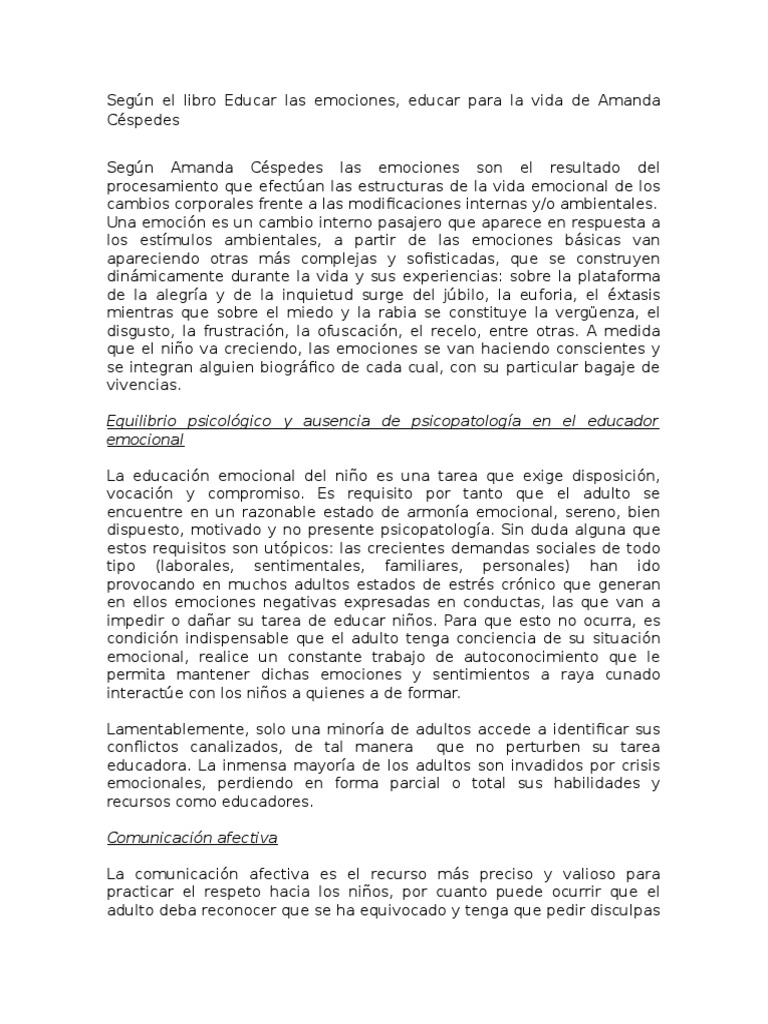 Educación Emocional en Niños | PDF | Adultos | Las emociones