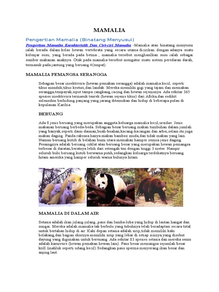 Mamalia Dan Reptil Docx