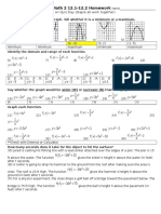 Math 2 12.1-12.2 Homework Functions and Graphs