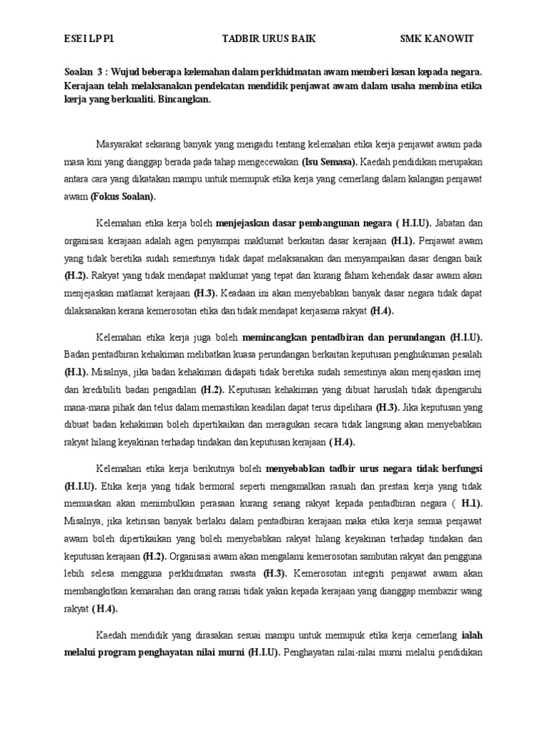 Etika Kerja Cemerlang  PDF