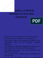 Application of Ethical Standard To Business Discipline