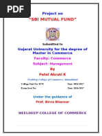 "Sbi Mutual Fund": Project On